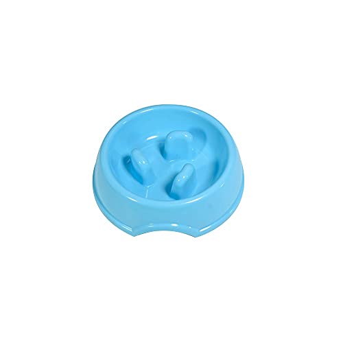 FUUIE Bowls for Food and Water Portable Pet Dog Feeding Food Bowls Puppy Slow Down Eating Feeder Dish Bowel Prevent Obesity Dogs Supplies (Color : Blue)