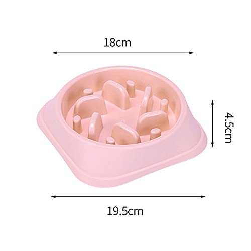 FUUIE Bowls for Food and Water Portable Pet Dog Feeding Food Bowls Puppy Slow Down Eating Feeder Dish Bowel Prevent Obesity Dogs Supplies (Color : Blue)