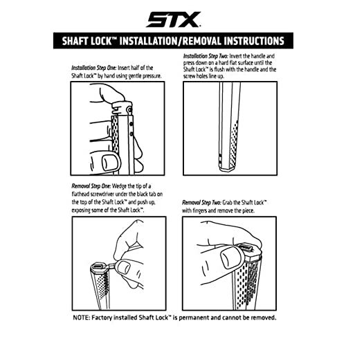STX unisex adult SPORTING_GOODS Lacrosse Handle Shaft Lock, White/Black, 1 US