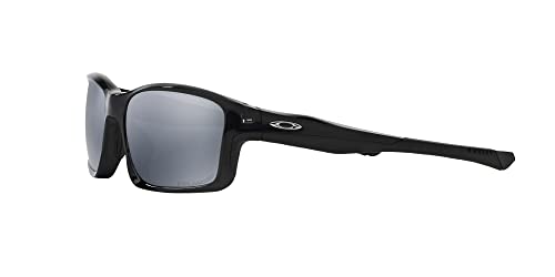 Oakley Men's OO9247 Chainlink Rectangular Sunglasses, Black Ink/Black Iridium Polarized, 57 mm