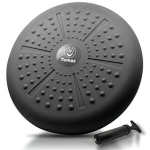 Tumaz Wobble Cushion - Wiggle Seat to Improve Sitting Posture & Stay Focused for Sensory Kids, Balance Disc to Relief Back Pain & Core Strength & Flexible Seating [Extra Thick, Pump Included]