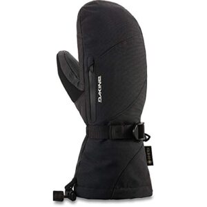 dakine womens sequoia gore-tex mitt with rubbertec palm, removable storm liner, and stash pocket, black, large