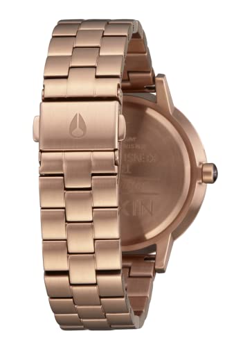 NIXON Kensington A099 - Rose Gold/Olive Sunray - 50m Water Resistant Women's Analog Classic Watch (37mm Watch Face, 16mm Stainless Steel Band)