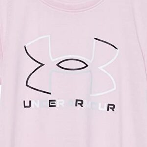 Under Armour girls Tech Big Logo Twist Short Sleeve T-Shirt , (647) Prime Pink / / White , Youth X-Large