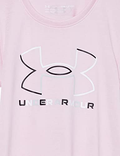 Under Armour girls Tech Big Logo Twist Short Sleeve T-Shirt , (647) Prime Pink / / White , Youth X-Large