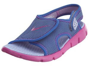 nike sunray adjust 4 boys (gs/ps) shoes hydrangeas/comet blue/pink 386520-504 (3 m us)