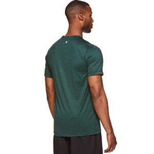 Gaiam Men's Athletic Yoga T-Shirt - Moisture Wicking Gym Training and Workout Shirt - Everyday Pine Grove Heather, Small