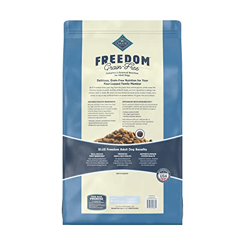 Blue Buffalo Freedom Grain Free Natural Adult Dry Dog Food, Chicken 24-lb