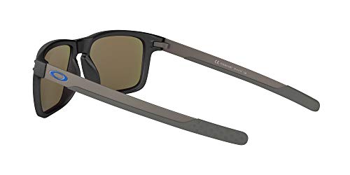 Oakley Men's OO9384 Holbrook Mix Rectangular Sunglasses, Steel/Prizm Sapphire Iridium Polarized, 57 mm