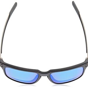 Oakley Men's OO9384 Holbrook Mix Rectangular Sunglasses, Steel/Prizm Sapphire Iridium Polarized, 57 mm