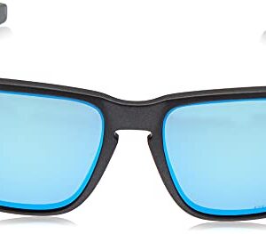 Oakley Men's OO9384 Holbrook Mix Rectangular Sunglasses, Steel/Prizm Sapphire Iridium Polarized, 57 mm