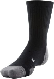 under armour adult team crew socks, 1-pair , black/graphite/white , large