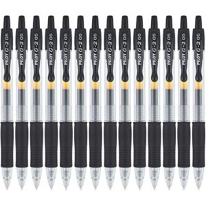 pilot pen 15367 g2 premium refillable and retractable rolling ball gel pens, extra fine point, black ink, 14-pack