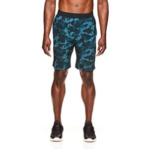 gaiam men’s yoga shorts – athletic gym running and workout shorts with pockets – pine grove, large