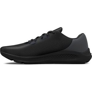 under armour men’s charged pursuit 3 running shoe, black (002)/black, 10 x-wide