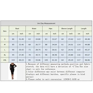 Uni Clau Women Sexy V Neck Mesh Long Sleeve Mini Dress See Through Party Night Clubwear Ruched Bodycon Dress Black 2XL