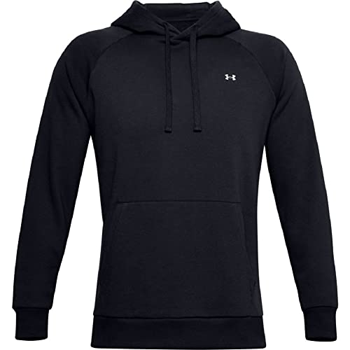 Under Armour Mens Rival Fleece Hoodie , Black (001)/Onyx White , Large