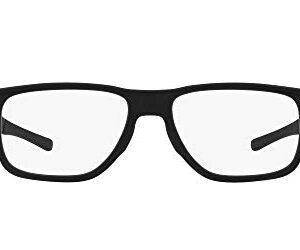 Oakley Men's OX8123 Sunder Square Prescription Eyeglass Frames, Satin Black & Black/Demo Lens, 53 mm