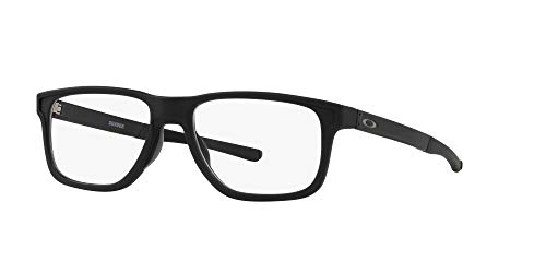 Oakley Men's OX8123 Sunder Square Prescription Eyeglass Frames, Satin Black & Black/Demo Lens, 53 mm