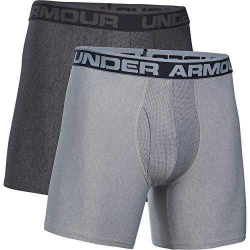 Under Armour Men's Original Series 6-inch Boxerjock Boxer Briefs-2 Pack , Carbon Heather (092)/True Gray Heather , X-Large