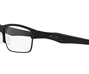 Oakley Men's OX3128 Crosslink Switch Rectangular Prescription Eyeglass Frames, Satin Black/Demo Lens, 53 mm