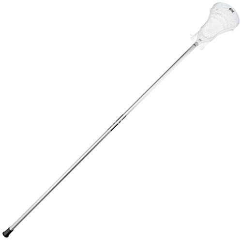 STX Lacrosse Stallion 200 Boys Complete Stick with Mesh Pocket, Defense, White