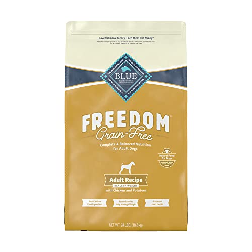 Blue Buffalo Freedom Grain Free Natural Adult Healthy Weight Dry Dog Food, Chicken 24-lb