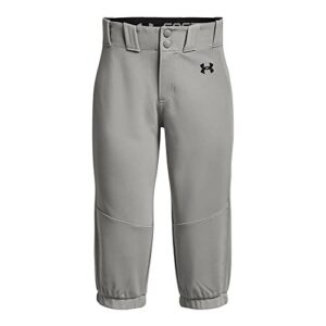 under armour girls utility softball pants 22 , (075) baseball gray / / black , large