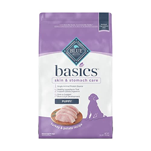 Blue Buffalo Basics Skin & Stomach Care, Natural Puppy Dry Dog Food, Turkey & Potato 24-lb