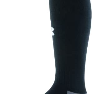 Under Armour Adult Team Over-The-Calf Socks, 1-Pair , Black/Graphite/White , Large