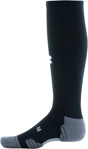 Under Armour Adult Team Over-The-Calf Socks, 1-Pair , Black/Graphite/White , Large