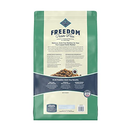 Blue Buffalo Freedom Grain Free Natural Adult Dry Dog Food, Lamb 24-lb