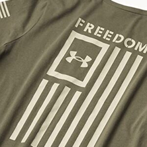 Under Armour Boys' New Freedom Flag TShirt , Marine Od Green (390)/Desert Sand , Youth Large