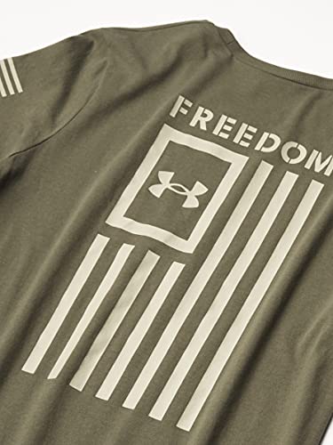 Under Armour Boys' New Freedom Flag TShirt , Marine Od Green (390)/Desert Sand , Youth Large