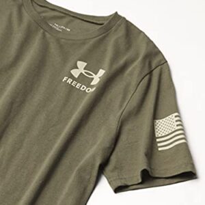 Under Armour Boys' New Freedom Flag TShirt , Marine Od Green (390)/Desert Sand , Youth Large