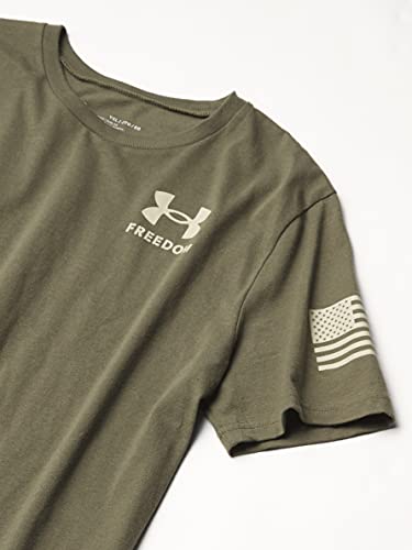 Under Armour Boys' New Freedom Flag TShirt , Marine Od Green (390)/Desert Sand , Youth Large