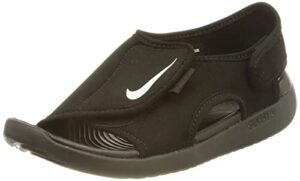 nike sunray adjust 5 v2 baby/toddler sandal db9566-001 size 9 black/white