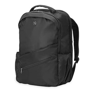 gaiam out there yoga and fitness backpack – gym and travel essentials bag with multiple zippered pockets, padded laptop compartment, and adjustable padded shoulder straps – black, 19″h x 13″w