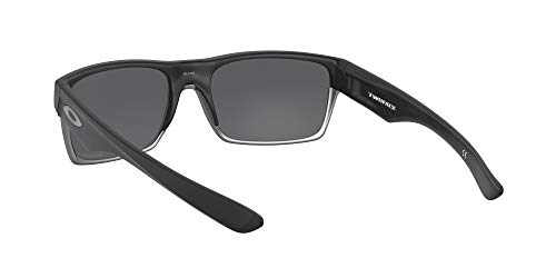 Oakley Men's OO9189 TwoFace Square Sunglasses, Matte Black on Silver/Prizm Black Polarized, 60 mm