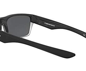 Oakley Men's OO9189 TwoFace Square Sunglasses, Matte Black on Silver/Prizm Black Polarized, 60 mm