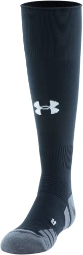 Under Armour Kids' Standard Soccer Over-The-Calf Socks, 1-Pair, Black/Graphite/White, Small