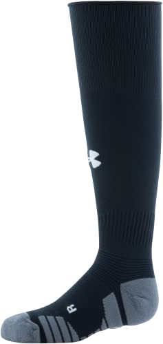 Under Armour Kids' Standard Soccer Over-The-Calf Socks, 1-Pair, Black/Graphite/White, Small