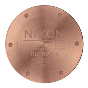 NIXON Thalia Leather A1343 - Gray Sunray/Rose Gold/Gray - 50M Water Resistant Analog Classic Watch (38 mm Watch Face, 18 mm Custom Tapered Leather Band with Stainless Steel Keeper)