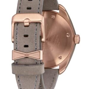 NIXON Thalia Leather A1343 - Gray Sunray/Rose Gold/Gray - 50M Water Resistant Analog Classic Watch (38 mm Watch Face, 18 mm Custom Tapered Leather Band with Stainless Steel Keeper)