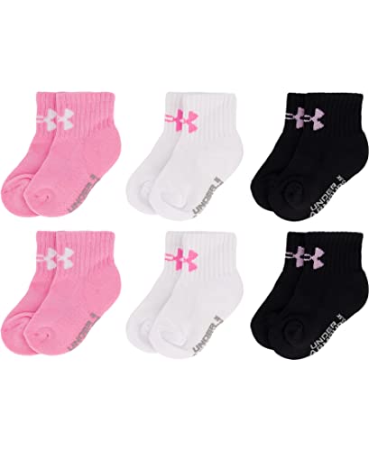 Under Armour girls Multi Pack Quarter Sock, Light Pink, 12-24 Months US