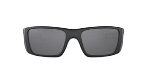 oakley si men’s oo9096 fuel cell rectangular sunglasses, matte black/prizm black polarized, 60 mm