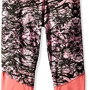 Gaiam Girls' Big Lotus Chibori Capri Pant, Coral, 7/8