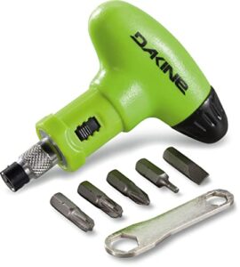 dakine torque driver multi-tool for skis snowboards and surfboards, green