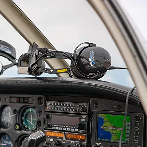 Rugged General Aviation Student Pilot Headsets for Flying Airplanes - Features Noise Reduction GA Dual Plugs Adjustable Headband and Free Headset Bag
