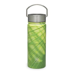 Gaiam Water Bottle Wide-Mouth Stainless Steel, Bamboo, 18 oz